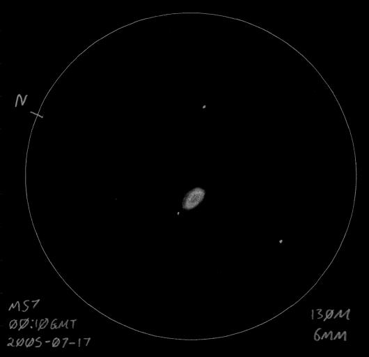 Inverted sketch of M57