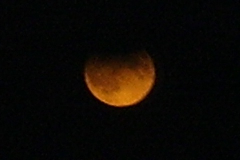 Partial Lunar Eclipse. Around 19:07 UT I used the 10x50 binoculars to have a 