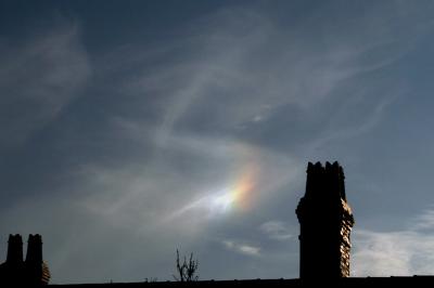 Sundog to the left of Sun