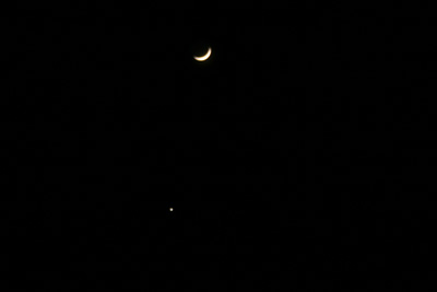 Moon and Venus