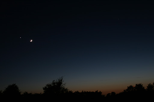 Venus and the Moon